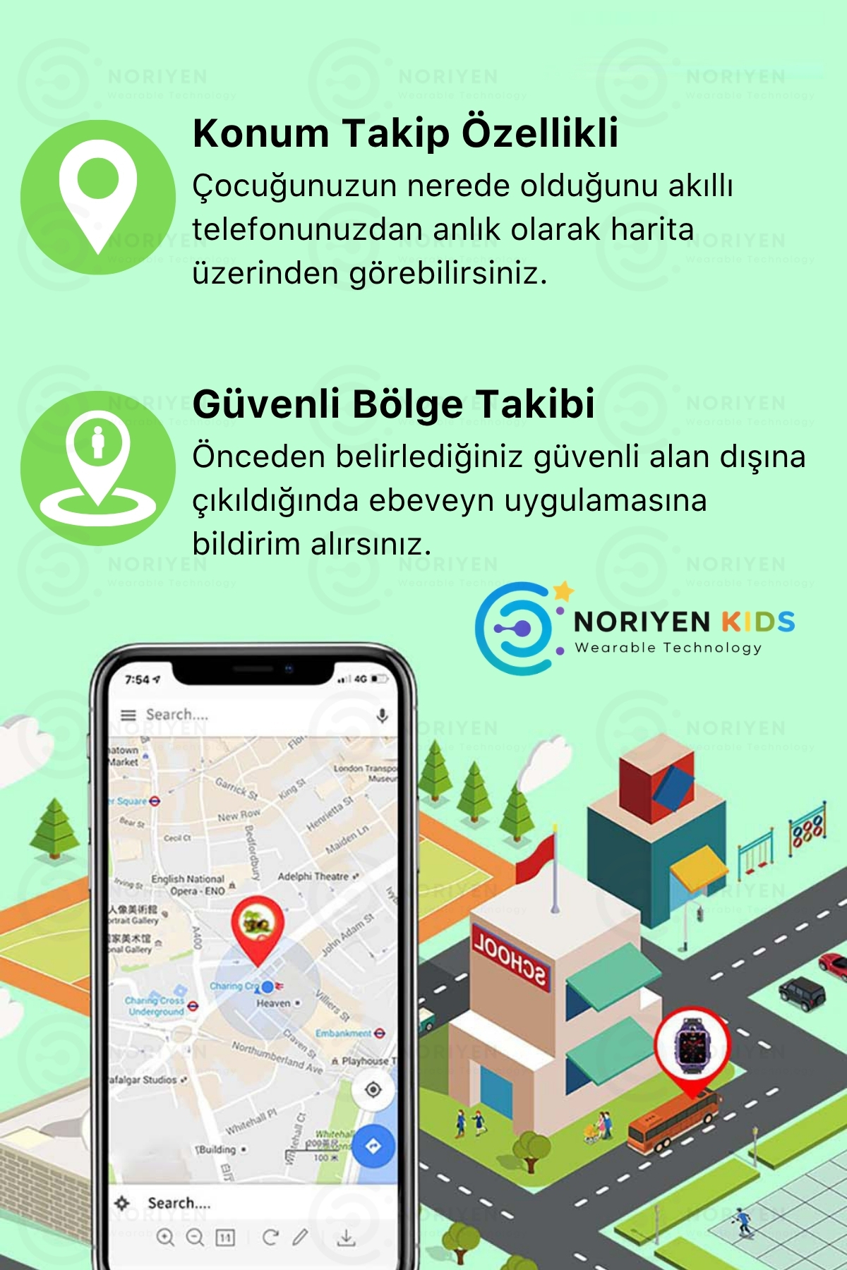 Yeni Nesil 2026 Model Karne Günü Hediyesi Özel Hediye Hediyelik Unisex Çocuk Akıllı Kol Saati Yeşil