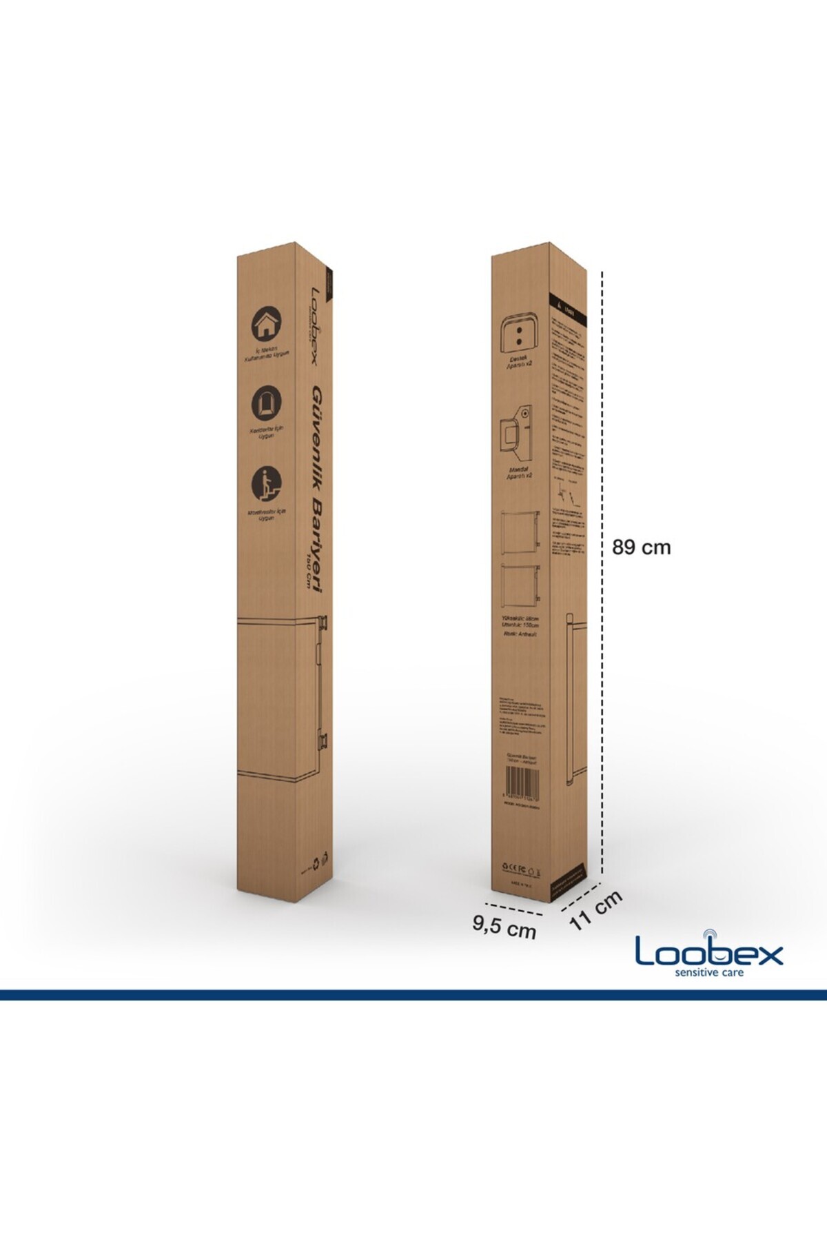 Loobex Çocuk Güvenlik Bariyeri 180 cm Siyah fotoğrafı 4 (önizleme)