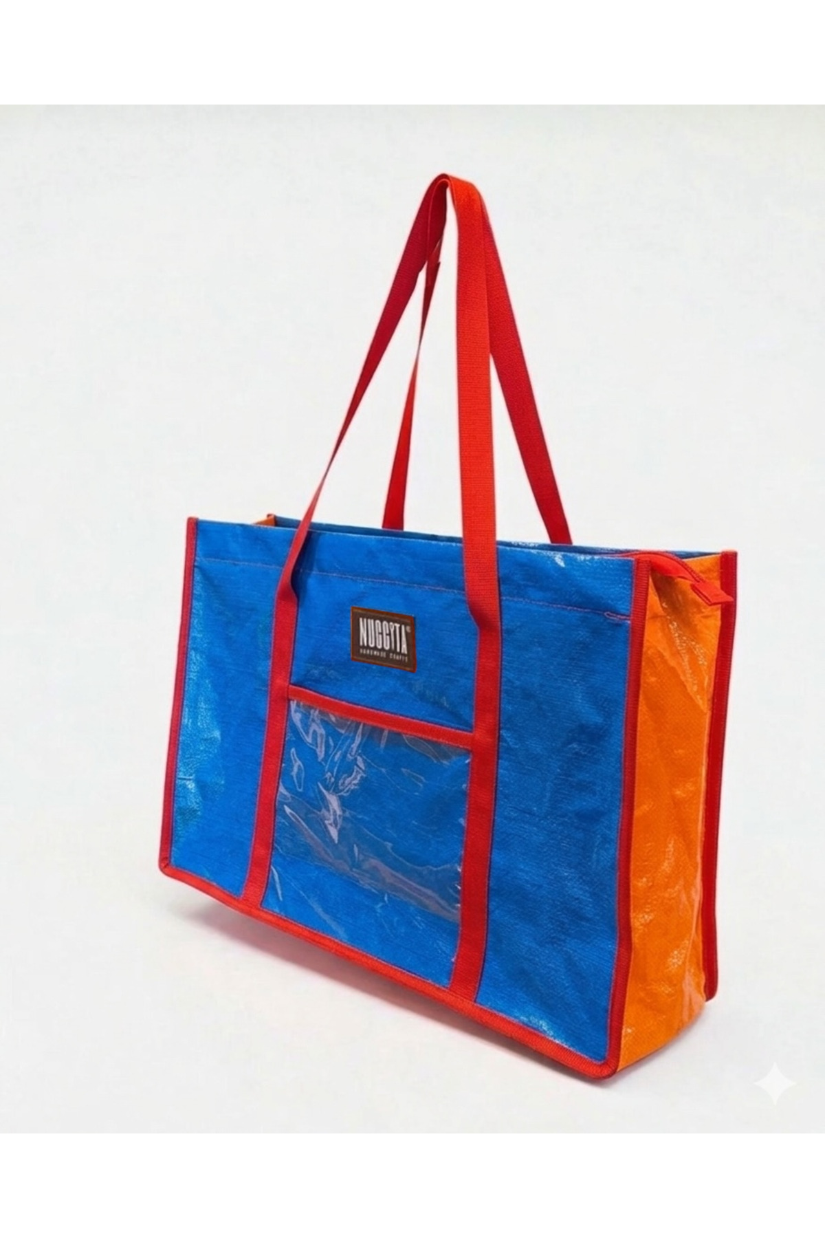 Oversized PP Shoulder Bag - Blue