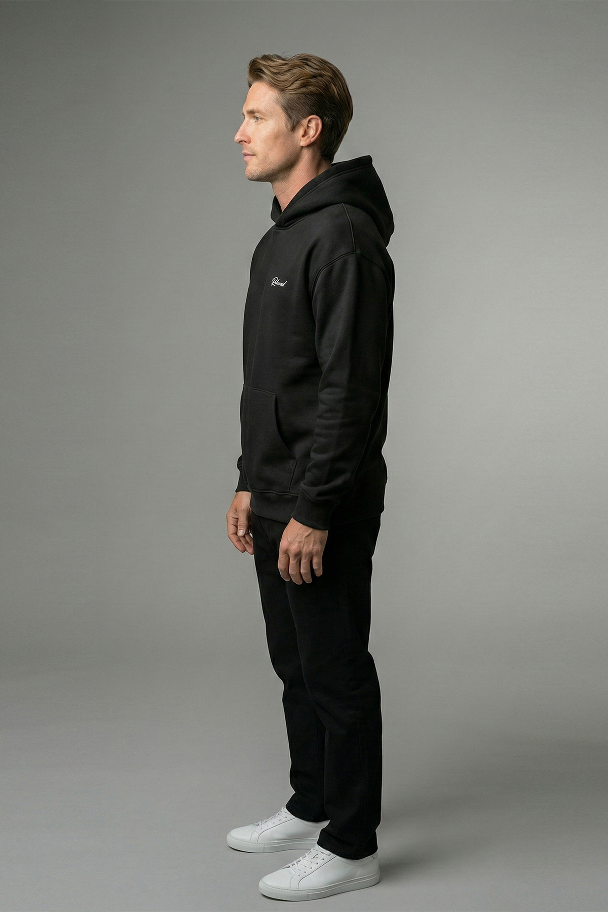 Yetişkin Erkek Hoodie — مشکی RLD0003 — تصویر 3 از 5