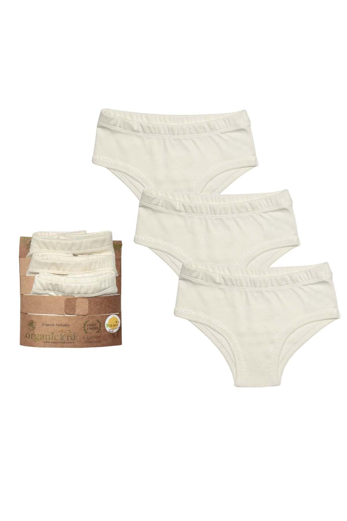 OrganicKid Naturel Kız Çocuk İç Çamaşır Set 3'lü fotoğrafı 2 (önizleme)