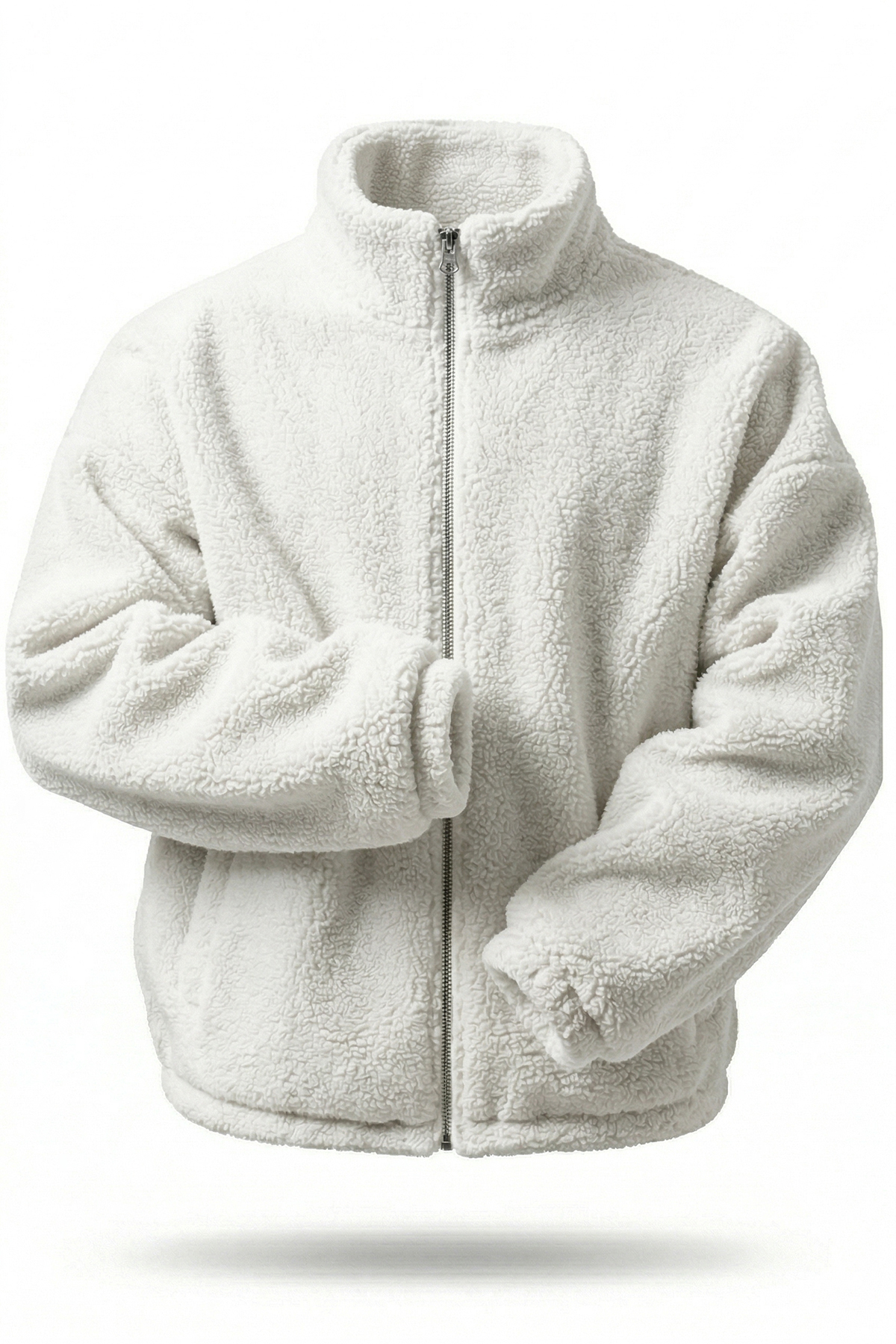 Ghassy Co  Erkek Isı Termal İç Dış Sherpa Sonbahar Kış Tam Fermuarlı Peluş Polar Sweatshirt - Görsel 3