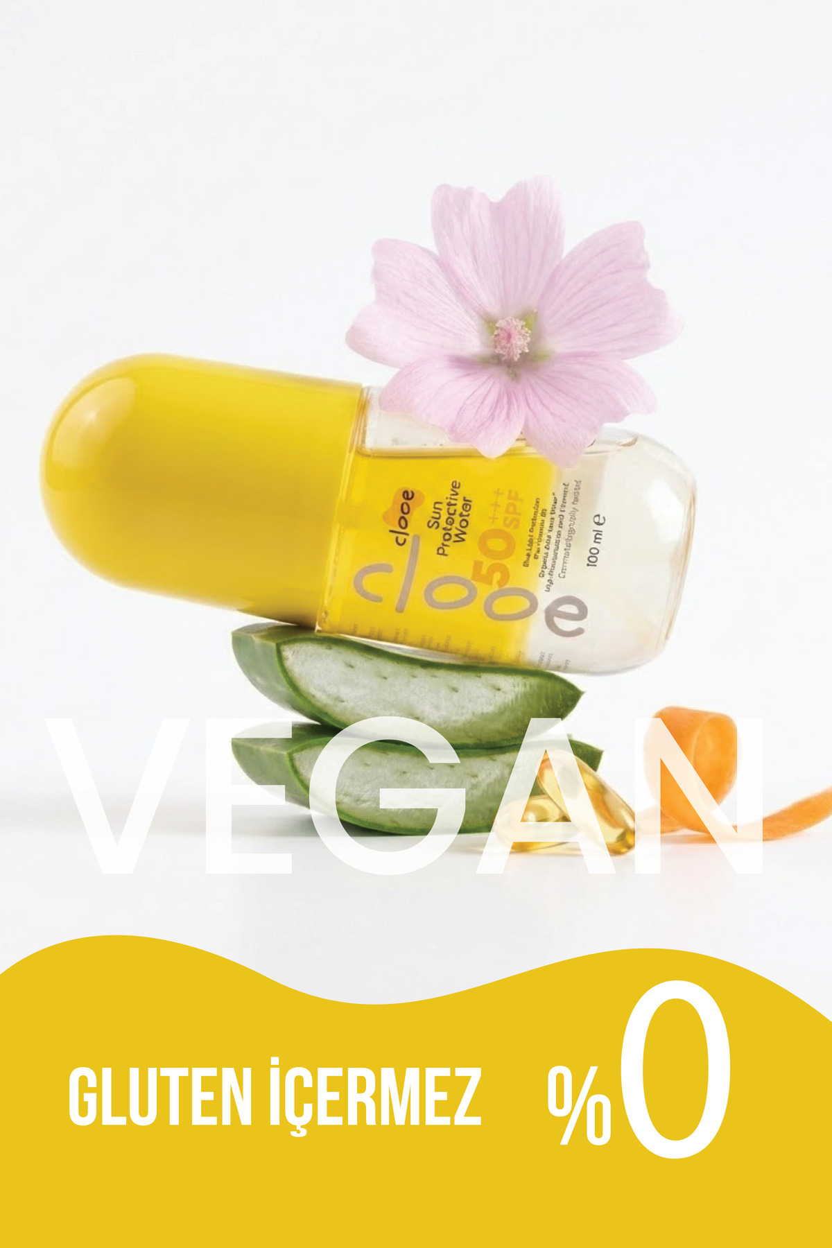 Vegan Çift Fazlı Güneş Suyu 50 SPF+ Çok Yüksek Koruma 100 ml - 2'li Set — PKA017 — تصویر 3 از 9