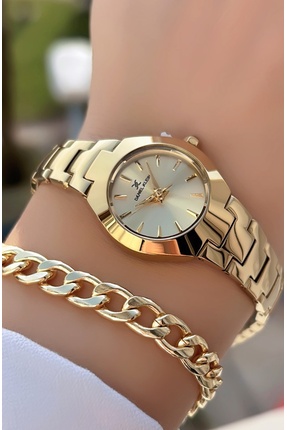 Daniel Klein Orijinal Kadın Kol Saati Altın Yeşil Renk Yeni Sezon Bileklik He...