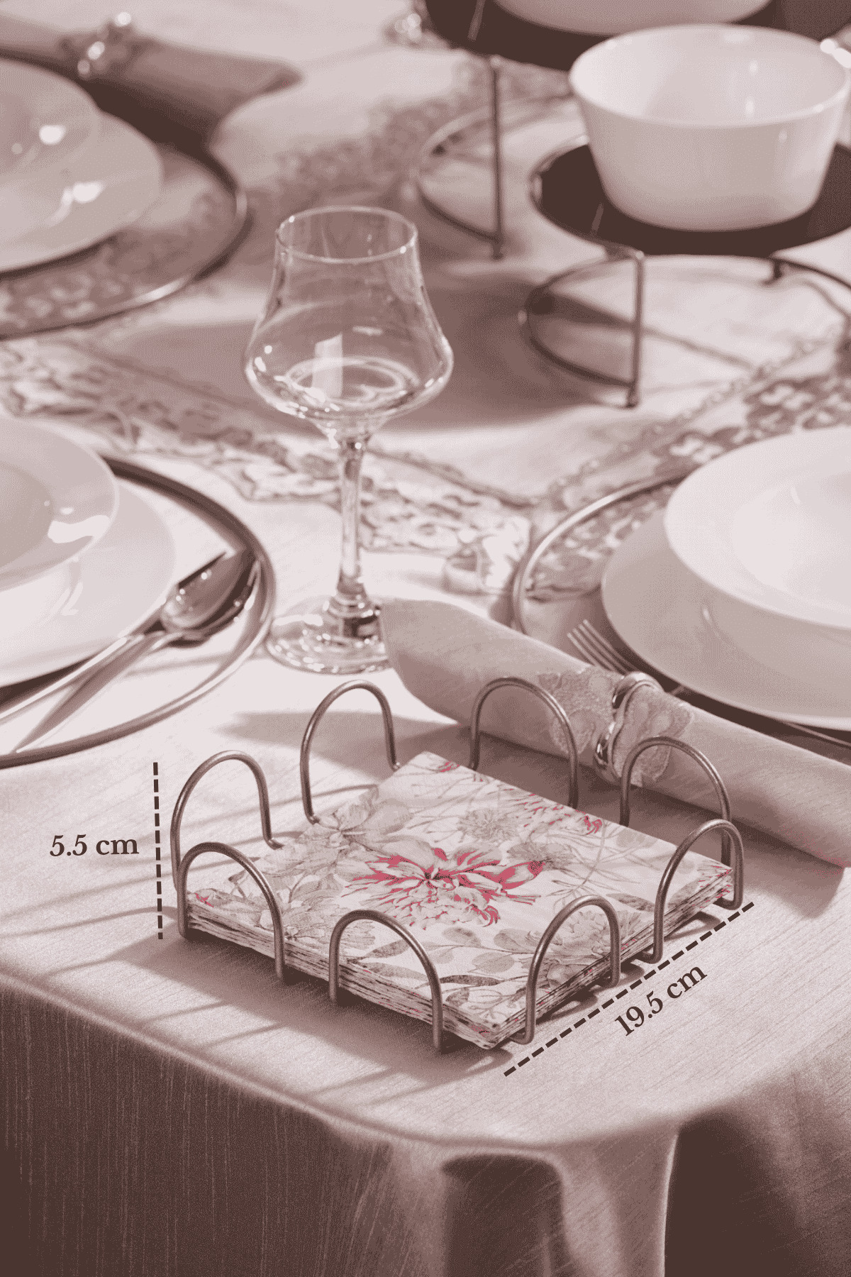Mat Gold 18 Cm Peçetelik Büyük Boy Peçete Standı Kafe Restoran Otel Paslanmaz Metal