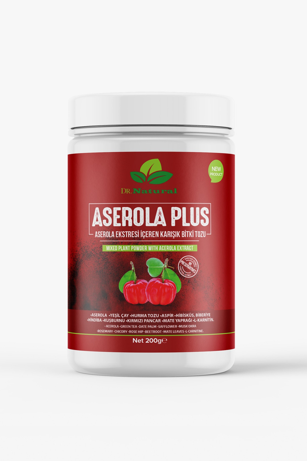 アリガ糖 DRNATURAL Acerola Barbados Kirazı Ekstresi İçeren Karışık Bitki