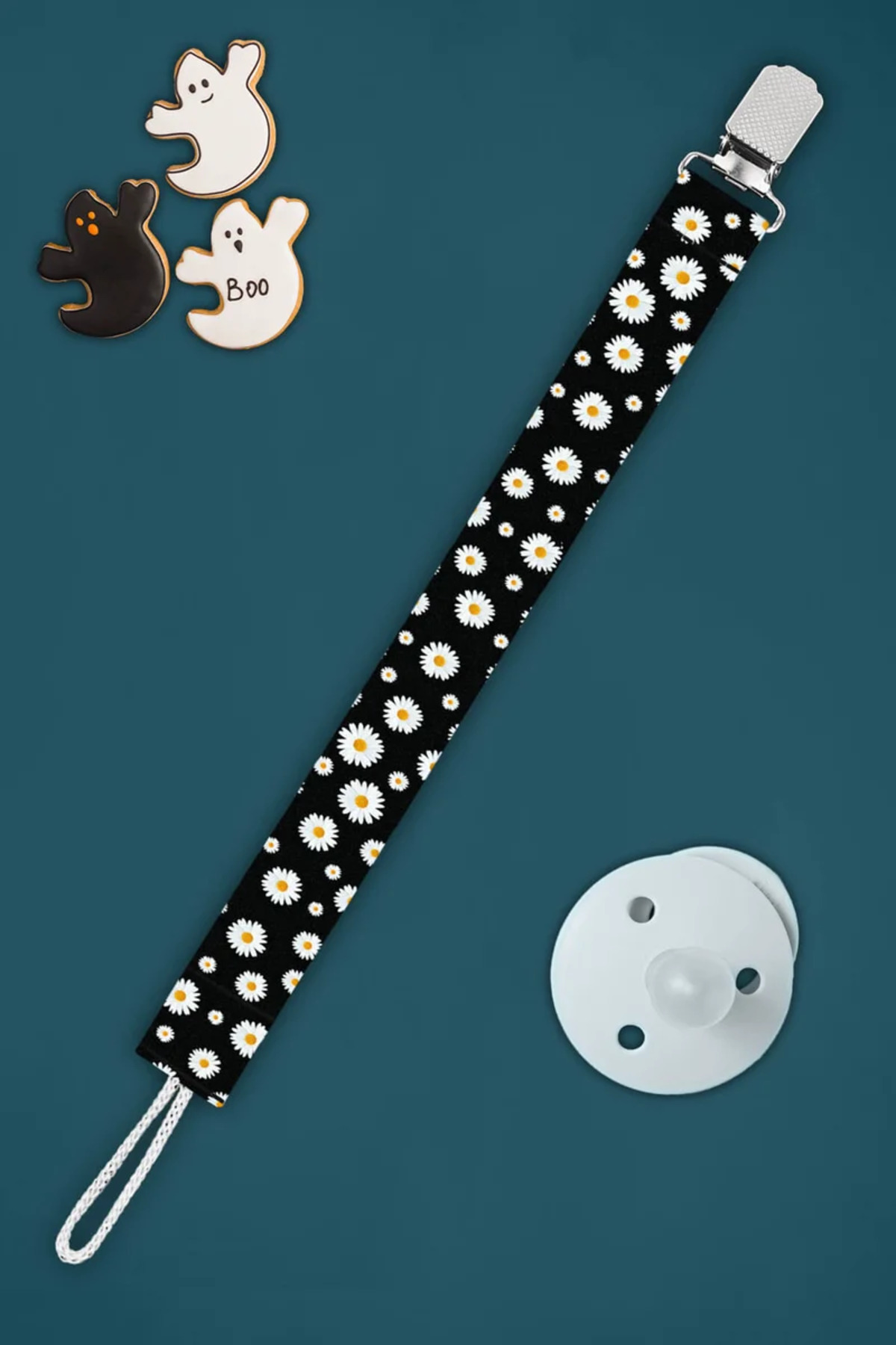 Apptakı Papatya Bebek Emzik Askısı Emzik Zinciri Emzik Tutacağı Emzirme Aksesuarı - EMZ0013 fotoğrafı 2 (önizleme)