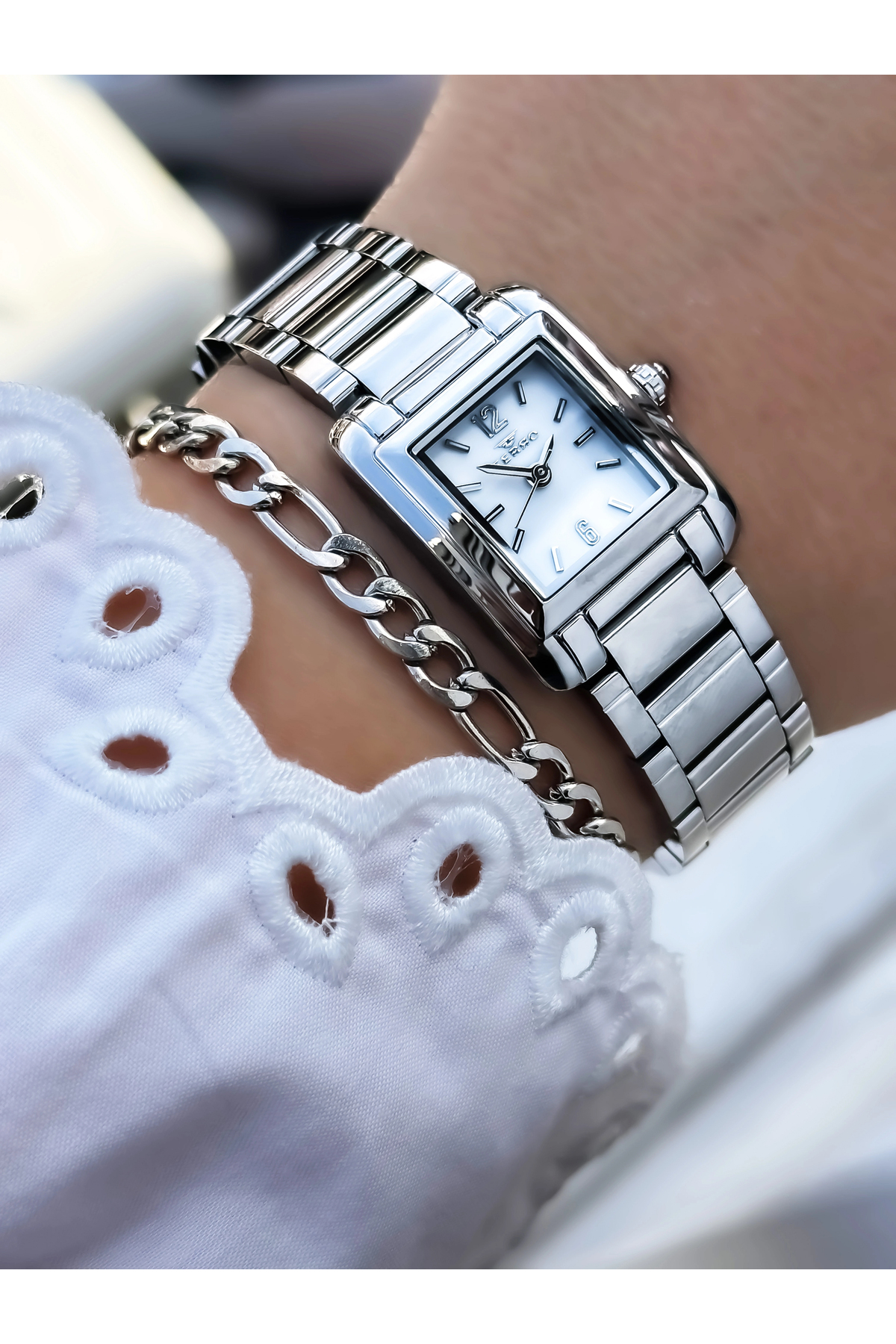 Silver Steel Band Women Wrist Watch FL88308A-A 3 ATM Waterproof 2 Year Warranty Gift Packed