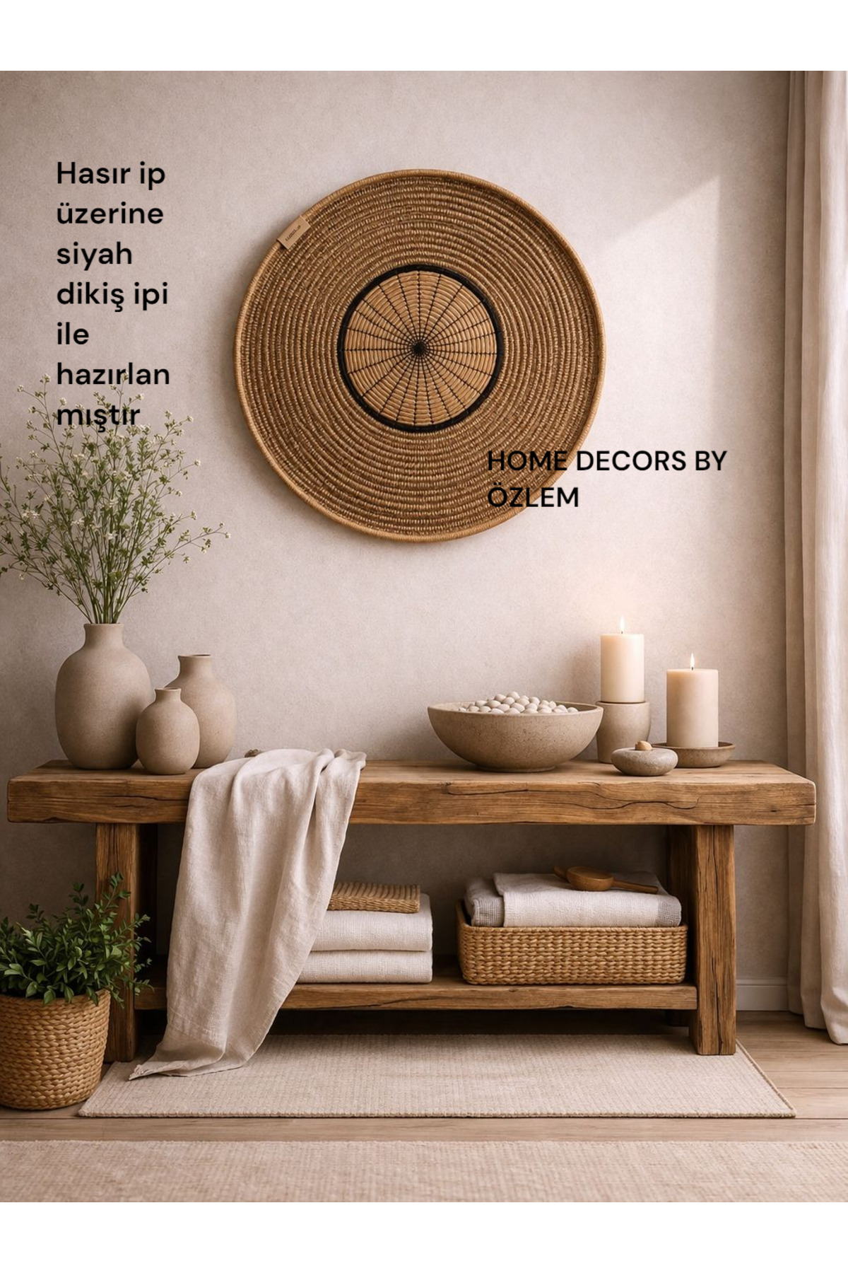 Wicker Decorative Bohemian Plate Wall Plate Fashion Living Room Wall Decor Handmade