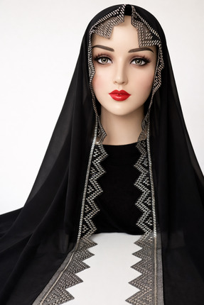 Ceylan Tel Kırma El İşlemeli Siyah Şifon Mevlüt Örtüsü – Lüks ve Özel Tasarım...