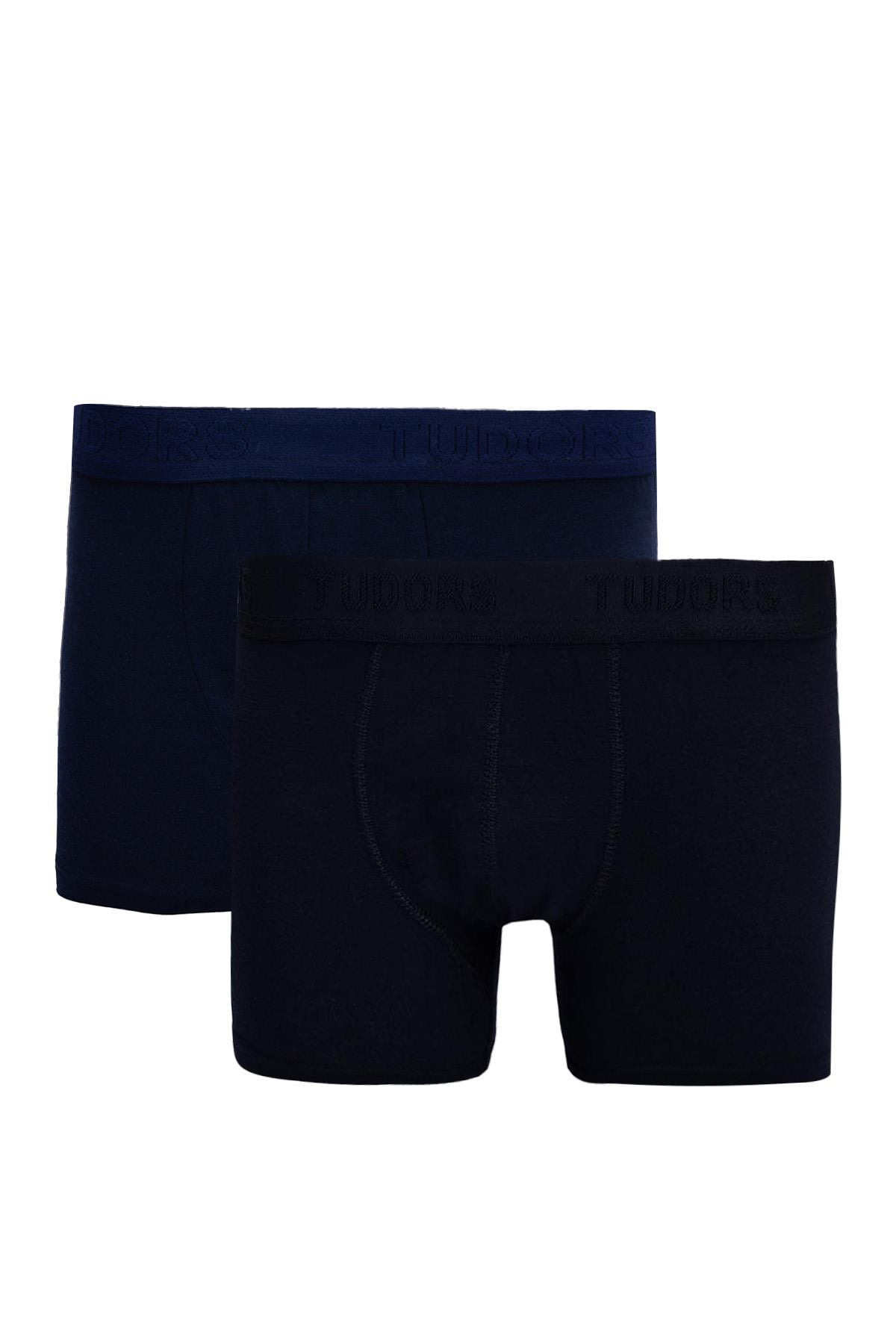 Tudors  Erkek 10'lu Likralı Pamuklu Esnek Kumaş Premium Seri Boxer - Görsel 2