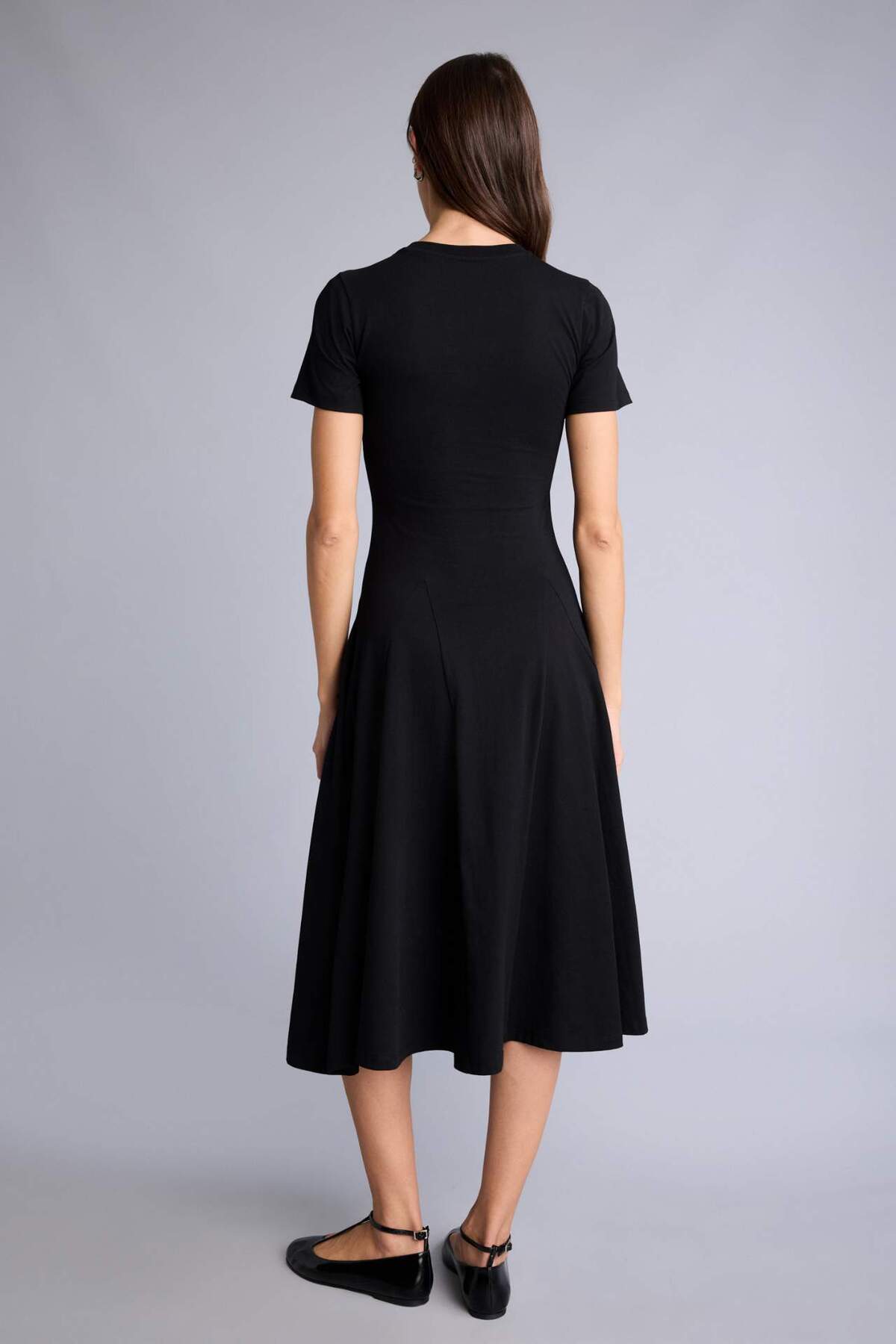 Defacto  A Kesim Pamuklu Midi Elbise H6591AX26SP - Görsel 6