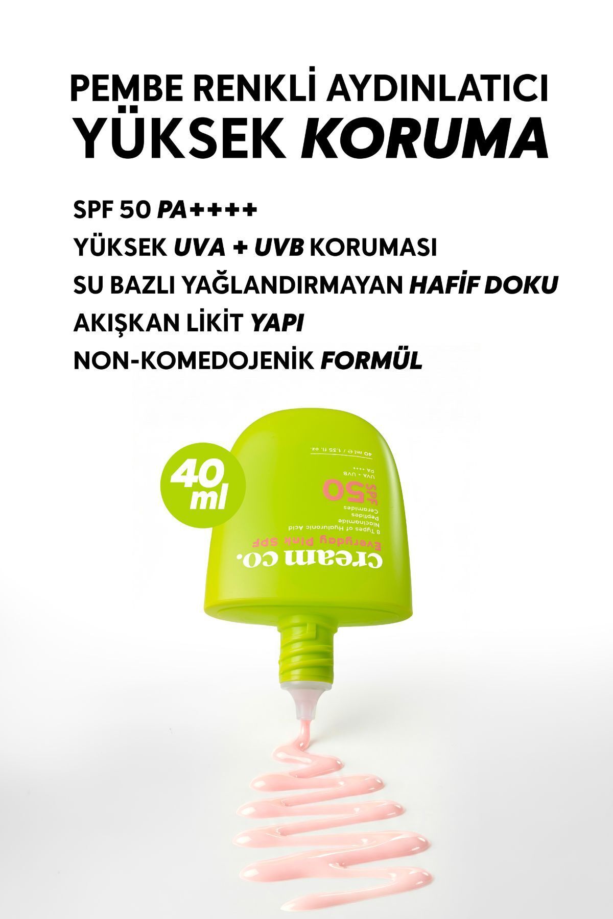 Yüz Spreyi Güneş Koruyucu İkili | Nemlendirici Aydınlatıcı Cilt Tonu Eşitleyici | 50 SPF | Pink — CC976 — تصویر 3 از 5