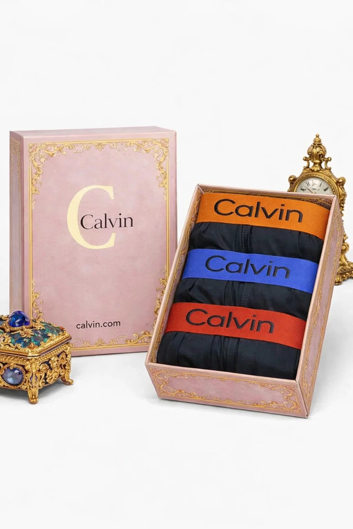 Calvin 3 Pieces of Stretch Fabric Boxed Boxers