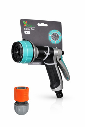 Daye 7 Fonksiyonlu Metal Sulama Tabancası Silikon Kaplama Musluk Hortum Uyuml...