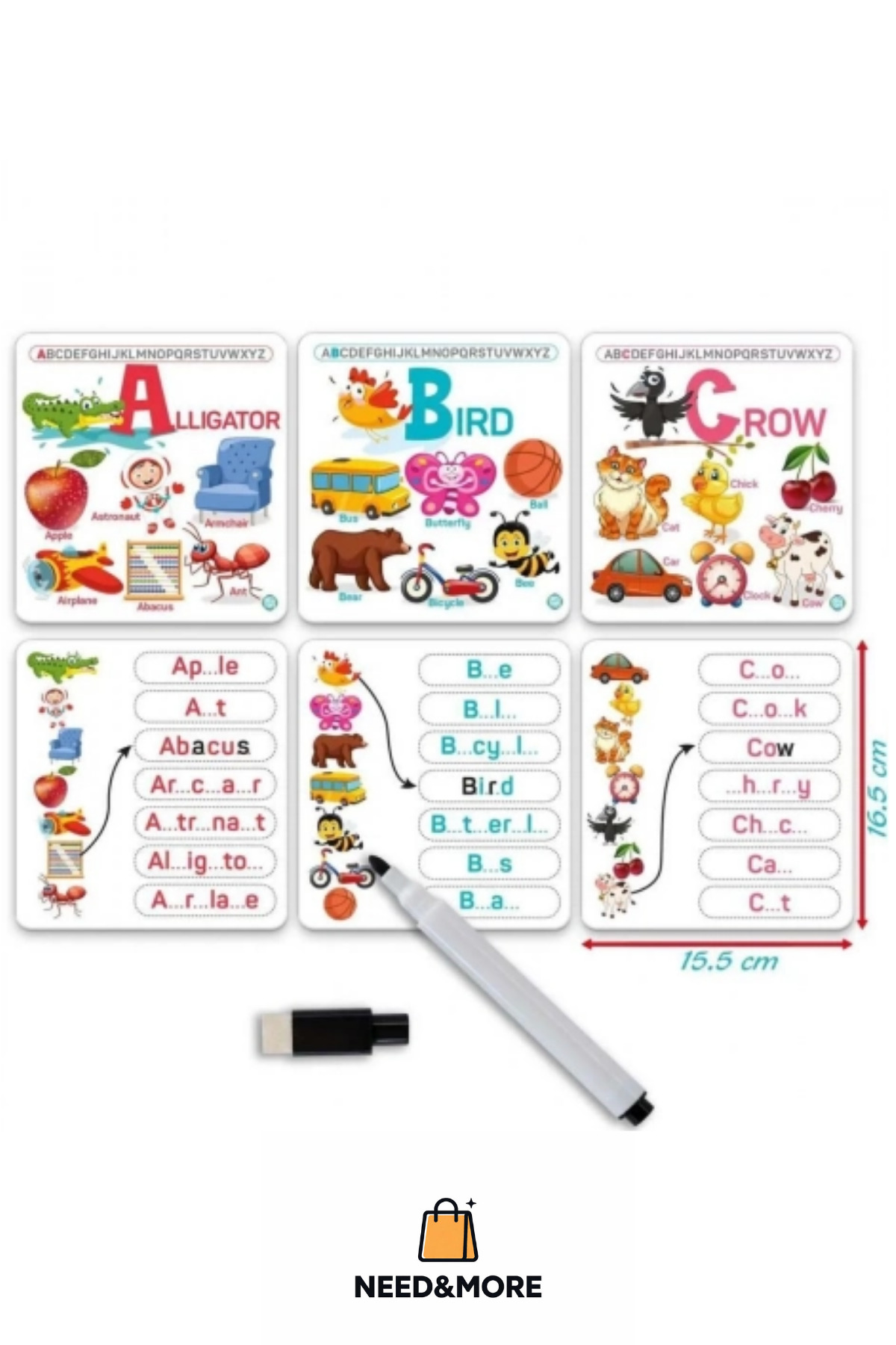NEED&MORE #Zeka Geliştirici Eğitici El Göz Koordinasyonu Matematik İngilizce Alfabe Oyun Kartları fotoğrafı 3 (önizleme)