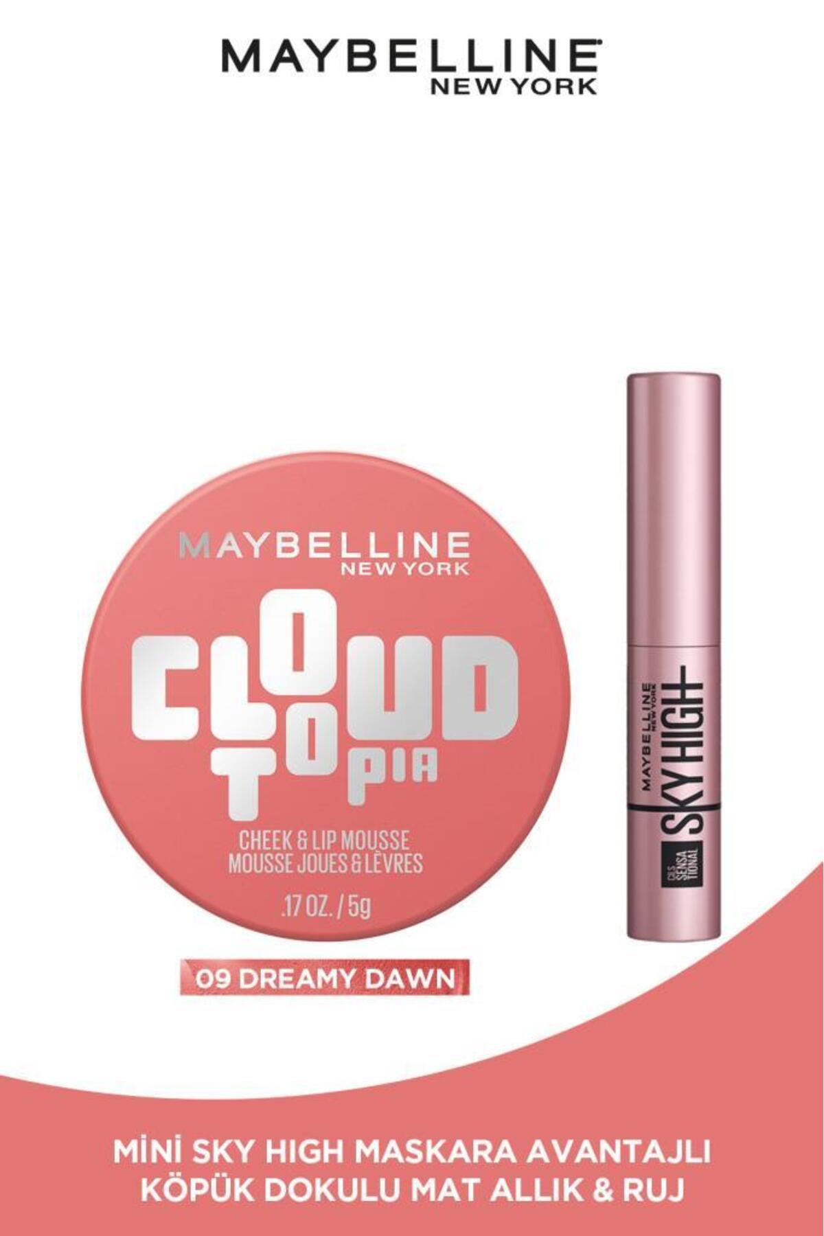 Maybelline New York Cloudtopia Köpük Dokulu Mat Allık 09 Dreamy Dawn & Mini Sky High Maskara Hediye - Fiyatı, Yorumları