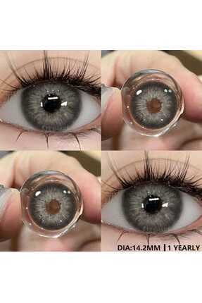 Axhara Newyork Bahama Gray Gri Renkli Göz Kirpik Lens Yıllık Ürün