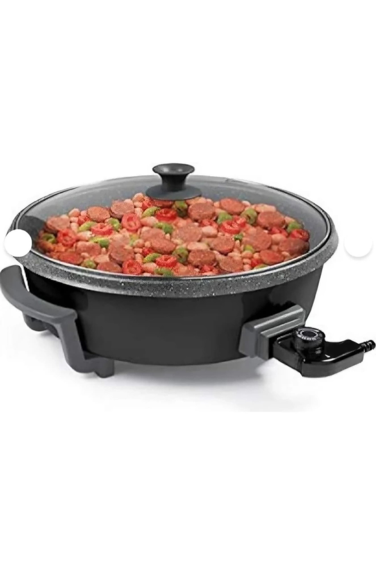 Asel Granit Elektrikli Pizzamatik Güveç Tava-tencere 40 cm Aile
