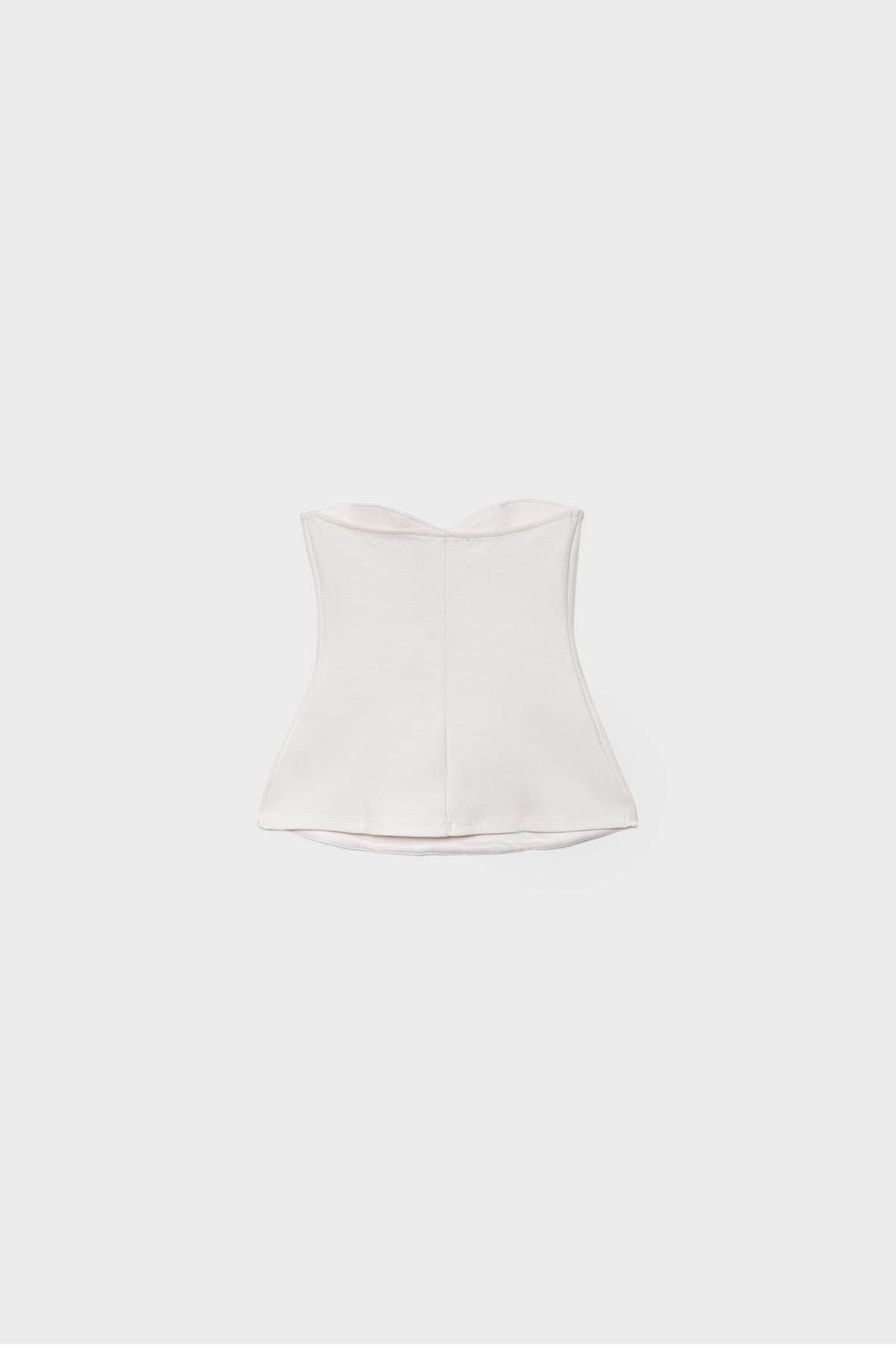 Stradivarius Kalp yaka bandeau görsel 7