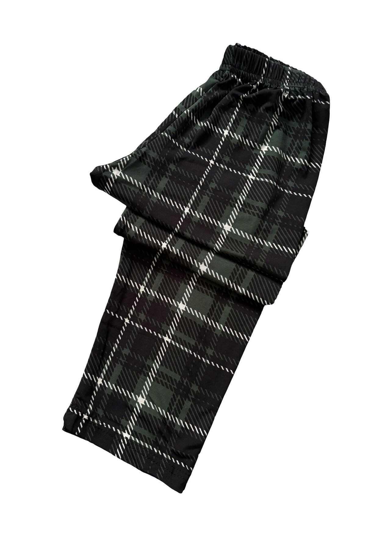 mışıl mışıl kids Erkek Çocuk Milan Kumaş Ekose Desenli Gömlek Yaka Düğmeli Uyku Bantlı Pijama Takımı fotoğrafı 7 (önizleme)