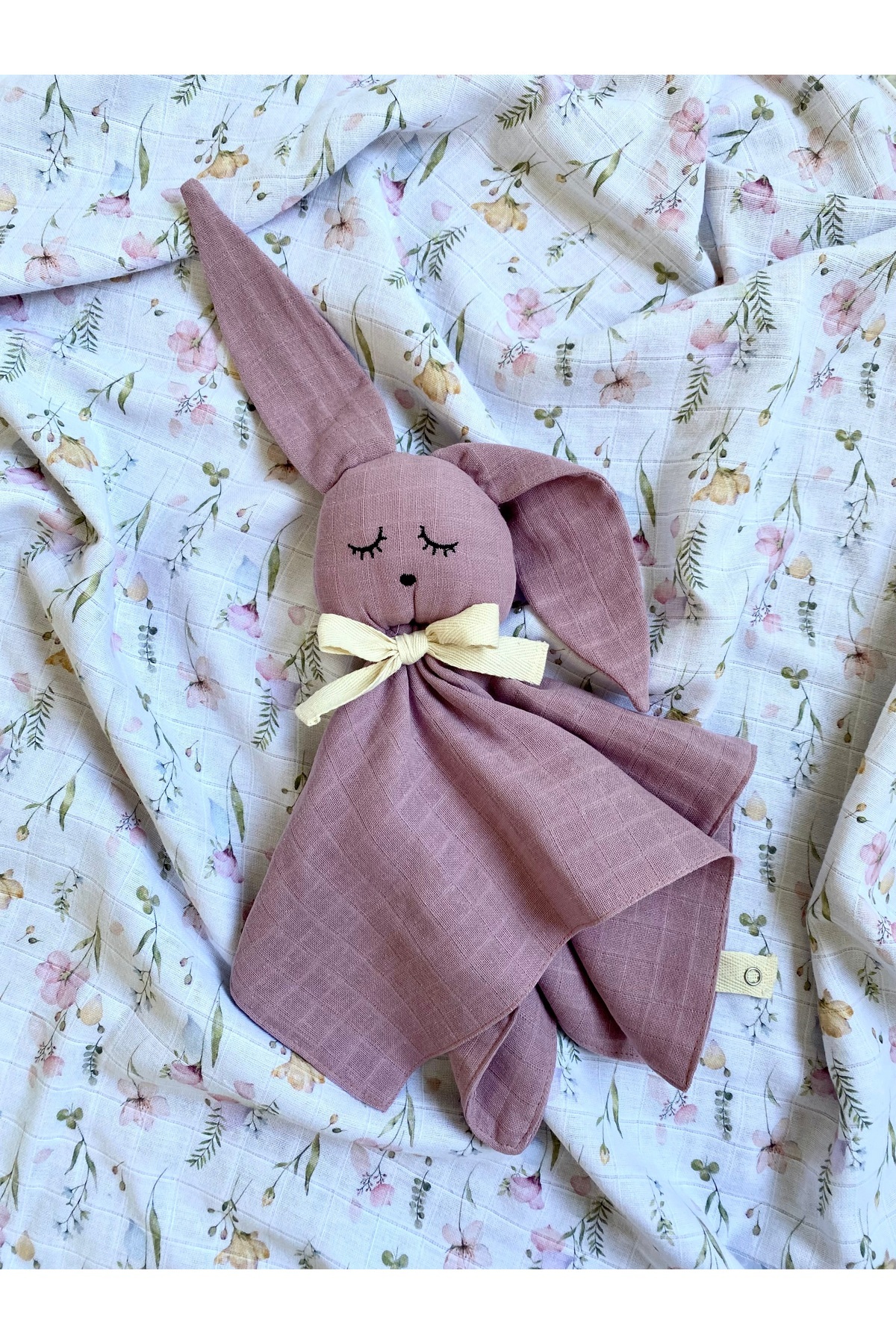 Muslin organic cotton sleep mate baby sleep mate natural fabric. /dried rose