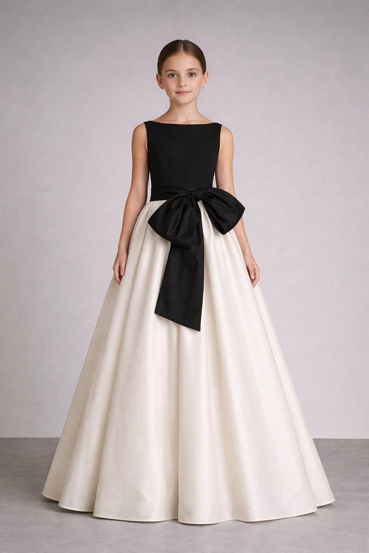 Kız Çocuk Fiyonk Detaylı Özel Gün Elbisesi