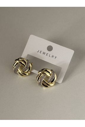 Snedesign Çelik knote küpe