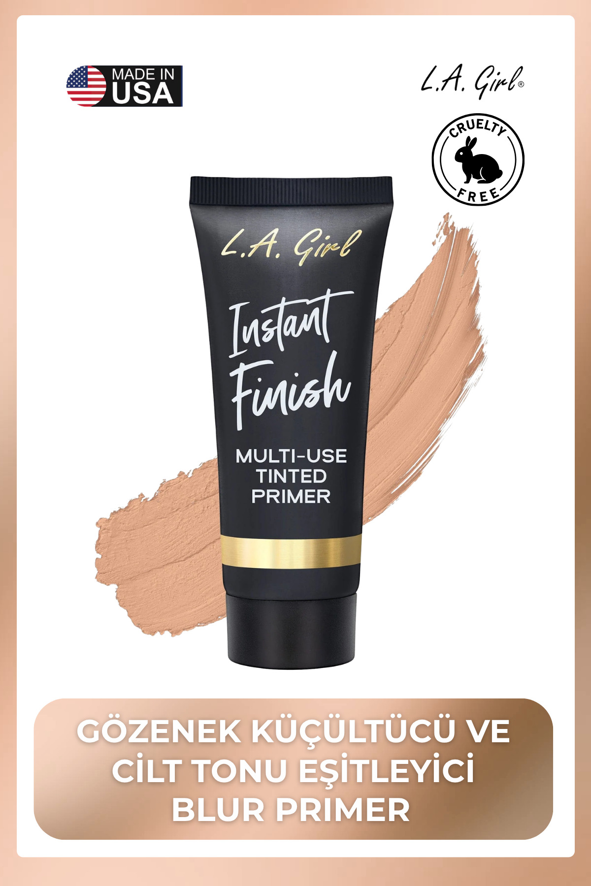 Instant Finish Tinted Blurring Primer Gözenek Küçültücü ve Cilt Tonu Eşitleyici Blur Baz #GFP776 — بژ renklibaz