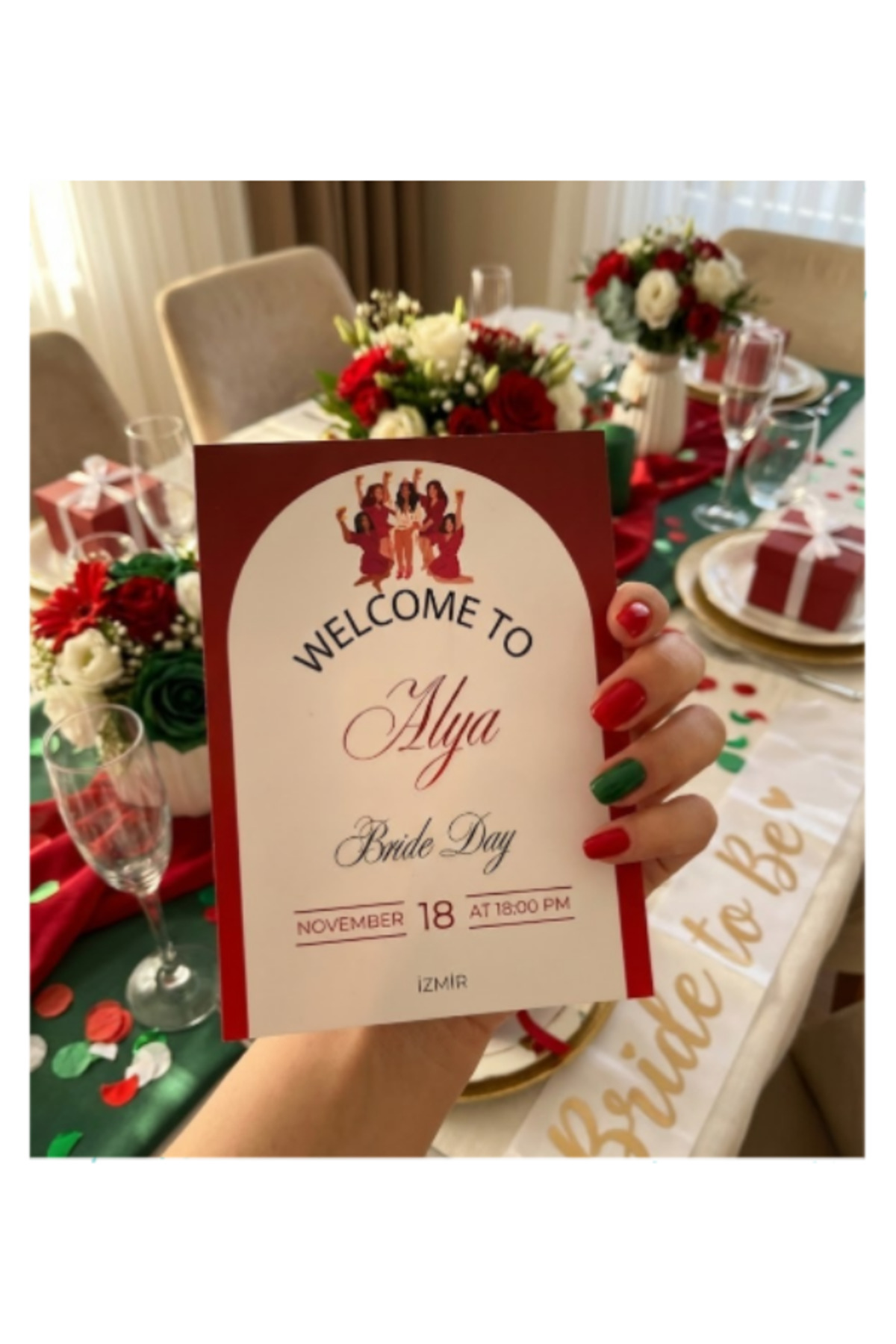 Bride To Be” Gelin Günü Davetiye Kartı (10adet)