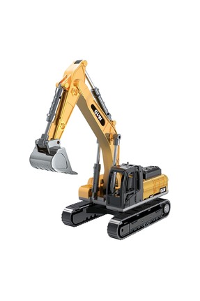 MJ TOYS Diecast Oyuncak Metal İnşaat Araçları Metal Uçlu Kepçe Dozer Sürtmeli...