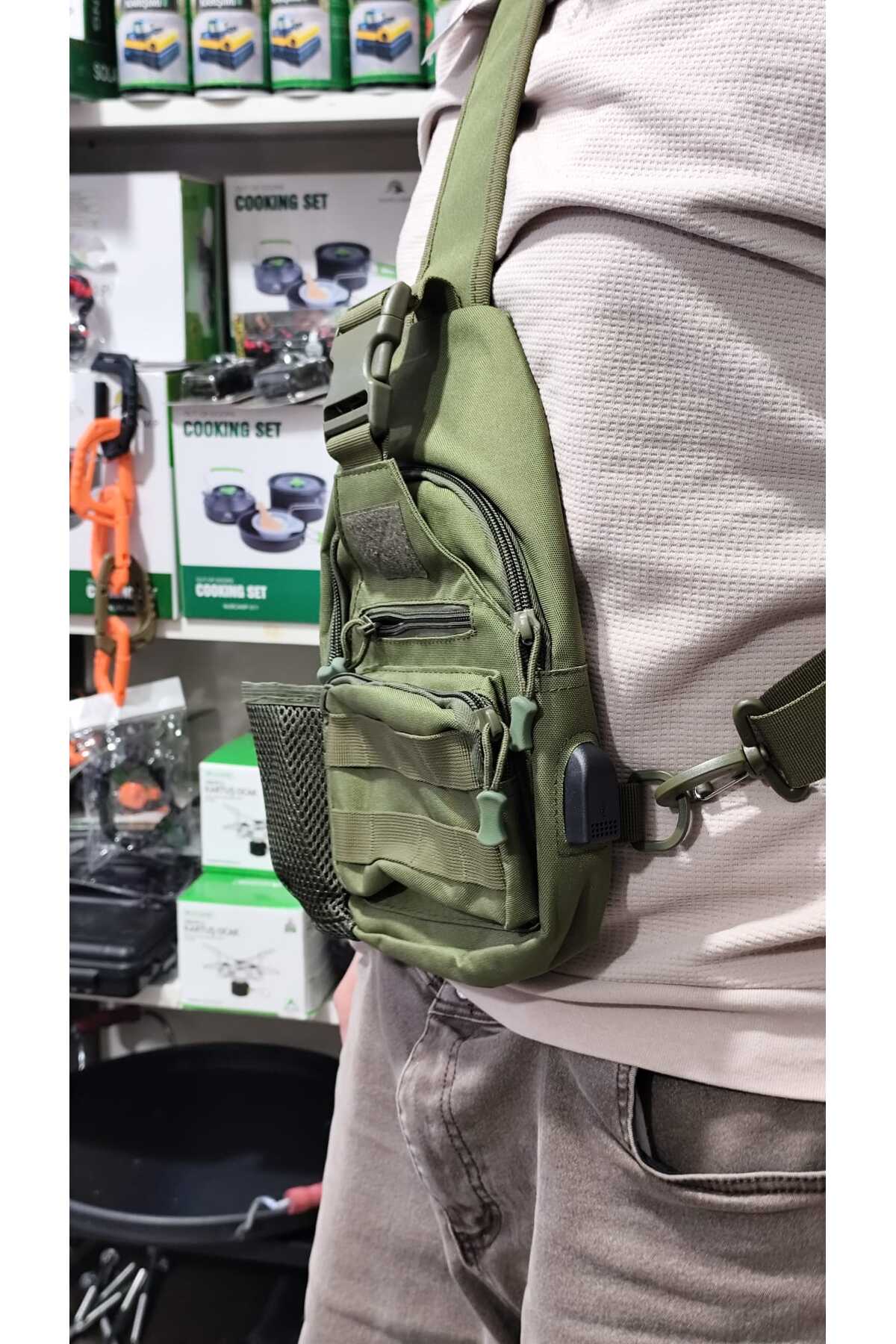 Forestia Çok amaçlı Taktik Çanta - Motosiklet Motorcu Çantası - Avcı Çantası - Outdoor Göğüs Bel Çantası görsel 5