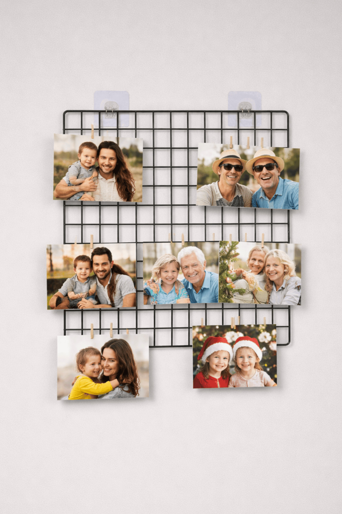 Siyah Fotoğraf Pano Duvar Organizer 43x43 Cm Yapışkan Hediyeli
