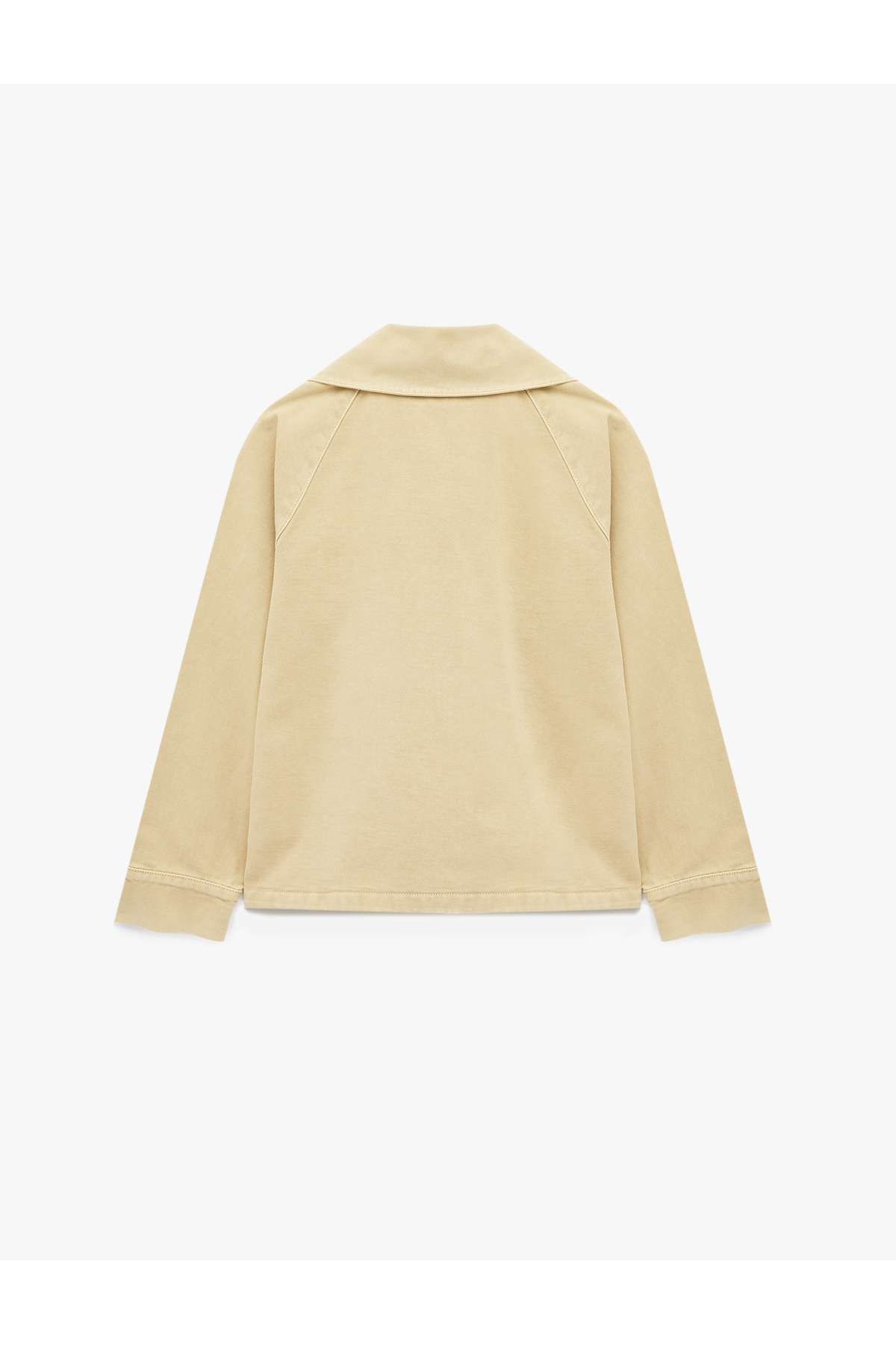 Koton  Klasik Yaka Fermuarlı Cep Detaylı Pamuklu Denim Ceket - Görsel 2