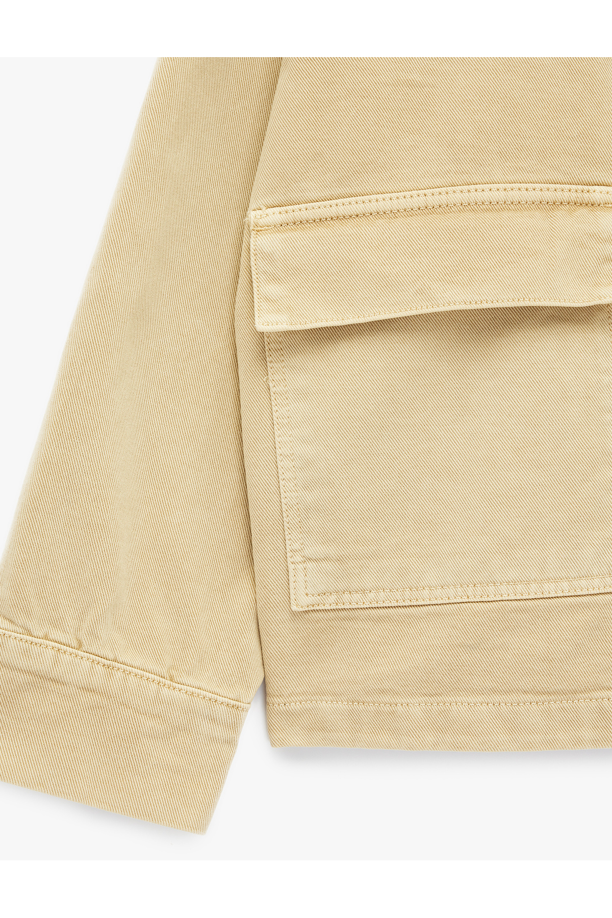 Koton  Klasik Yaka Fermuarlı Cep Detaylı Pamuklu Denim Ceket - Görsel 3