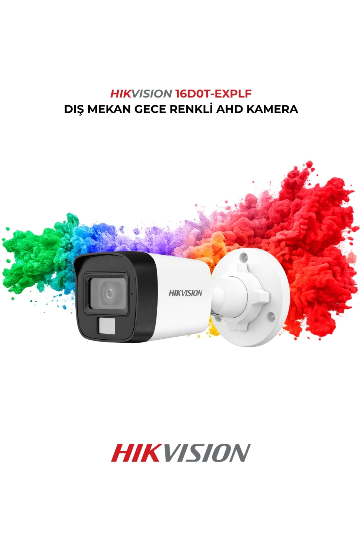 Hikvision DS-2CE16D0T-EXLPF Gece Renkli Dış Mekan Kamera 2MP 2.8mm