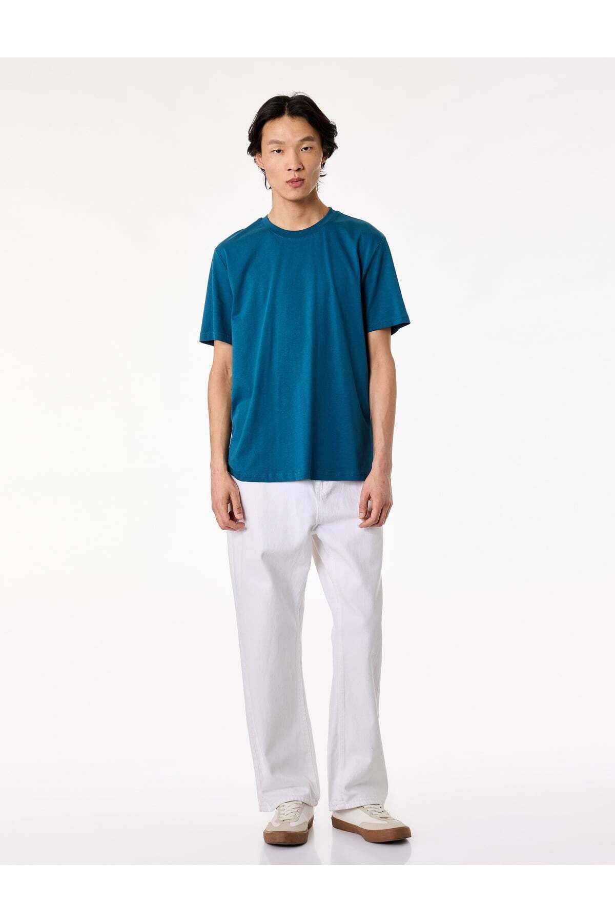T-shirt in cotone con logo pennellato - MSGM Official