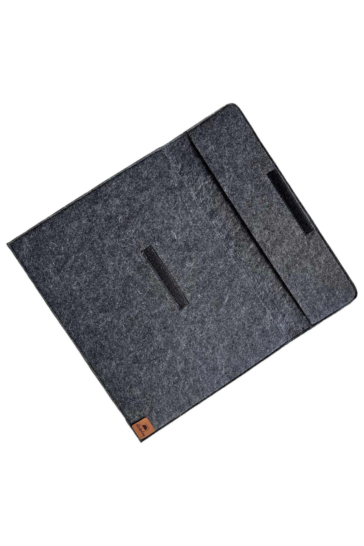 dilekolay  Keçe Notebook Çantası - Tablet Kılıfı - Dosya Çantası - Cırt Bantlı - Minimalist Tasarım - Görsel 5