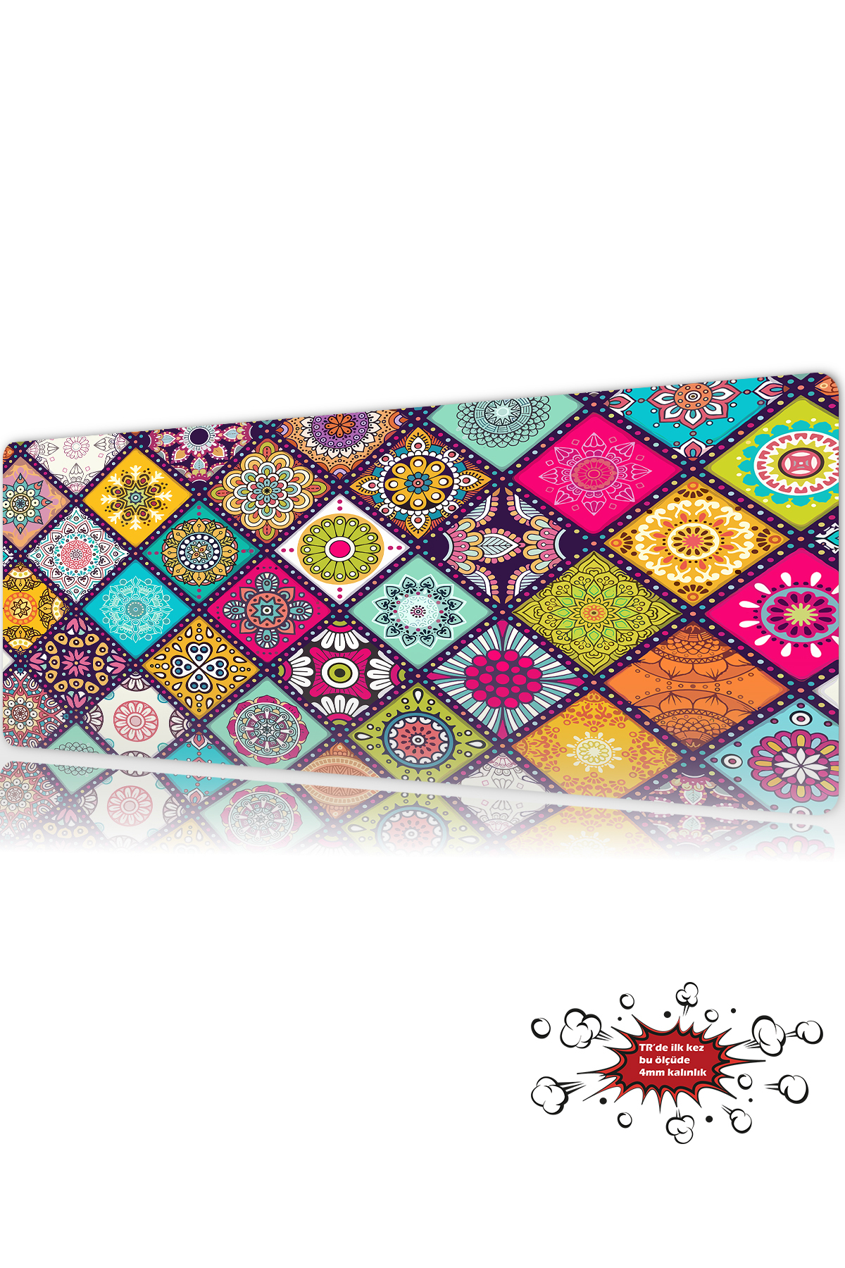 Color Mandala Gaming Player XL Mouse Pad Mousepad 90x40 cm 3Mm Stitched Model