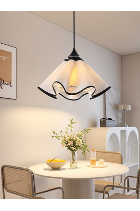 Apliqa Milva Krem Rengi Siyah Kenarlı Modern Salon, Koridor Sarkıt Avize