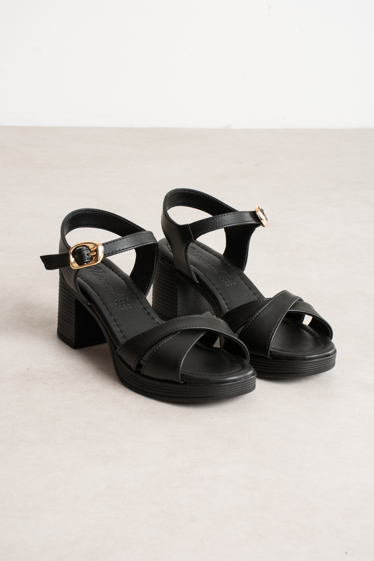 LEYDİ SHOES JVL KISA TOPUKLU ÇAPRAZ SANDALET görsel 3