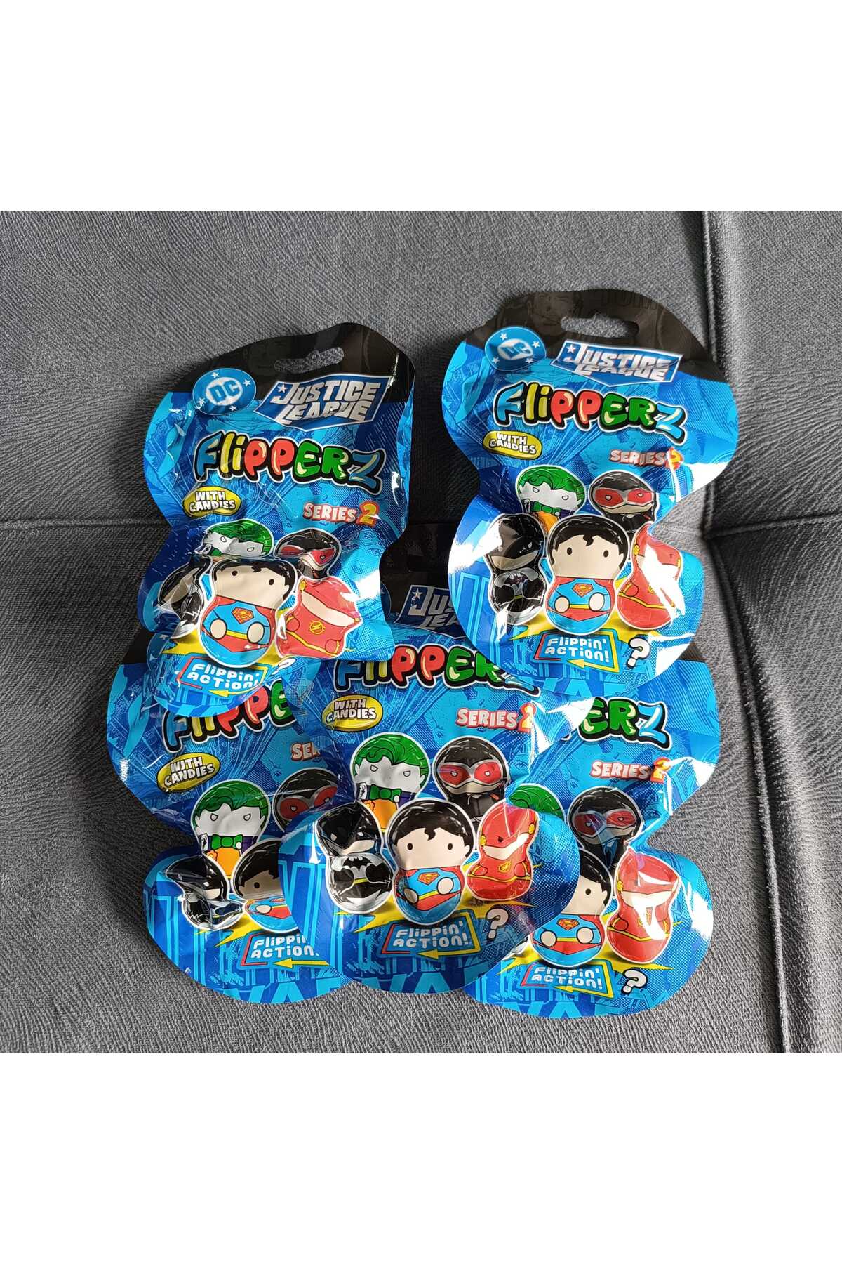 ‪FAKE TYPE.‬ 限定版3箱セット Relkon Flipperz Justice League 2.Seri 5 Adet Hacıyatmaz Oyuncak