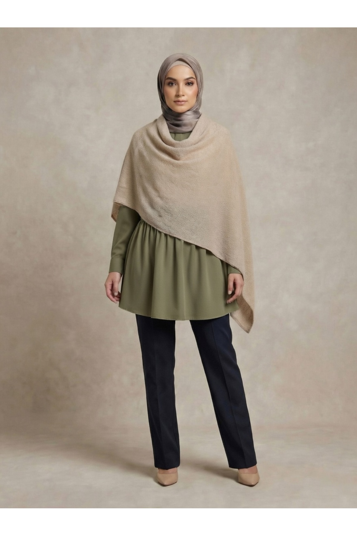 Hijab Good Quality Crepe Savior Extension Skirt Underwear Sweater Front Slit Half Shirt
