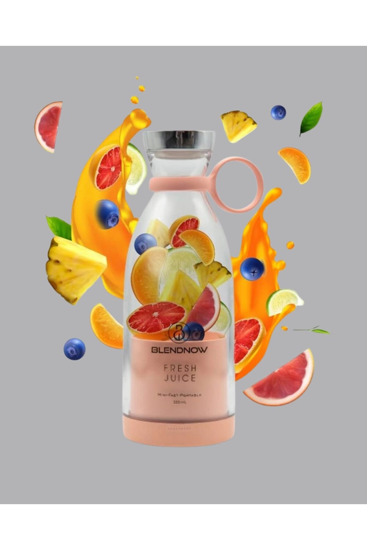 Pazarcan 4 Bıçaklı Gıda Sınıfı Paslanmaz Çelik Taşınabilir Blender fotoğrafı 3 (önizleme)