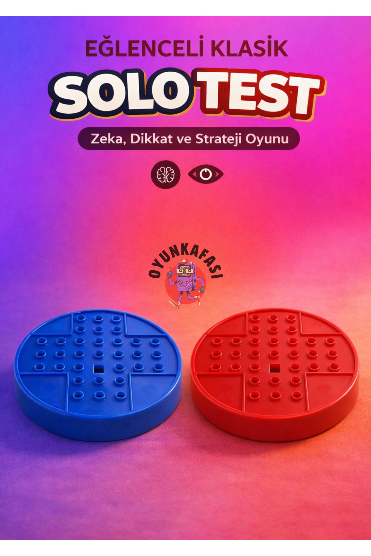 OYUNKAFASI 6 Adet Renkli Solo Test Zeka Oyunu | Akıl, Dikkat ve Strateji Oyuncağı fotoğrafı 2 (önizleme)
