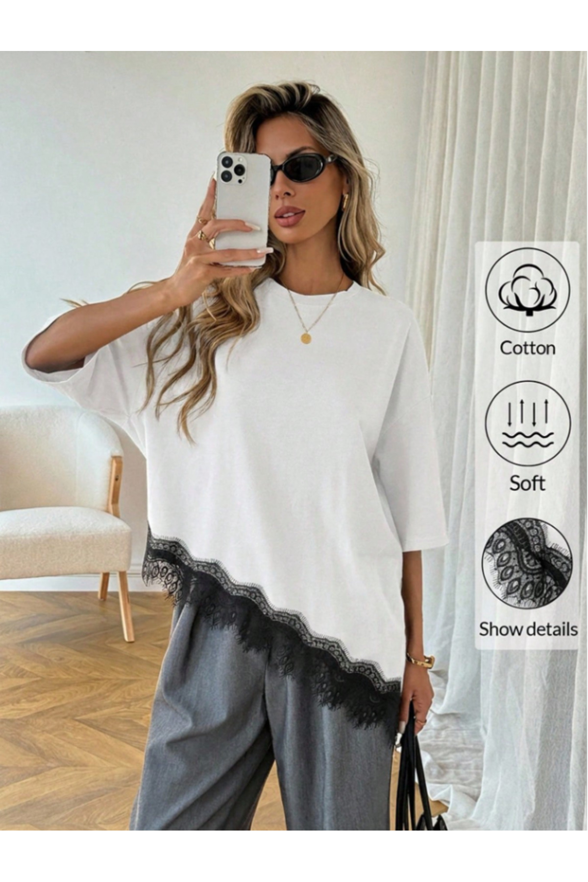 MOONBULL Γυναικείο μπλουζάκι με μονόχρωμη ασύμμετρη φούστα με λεπτομέρεια από...