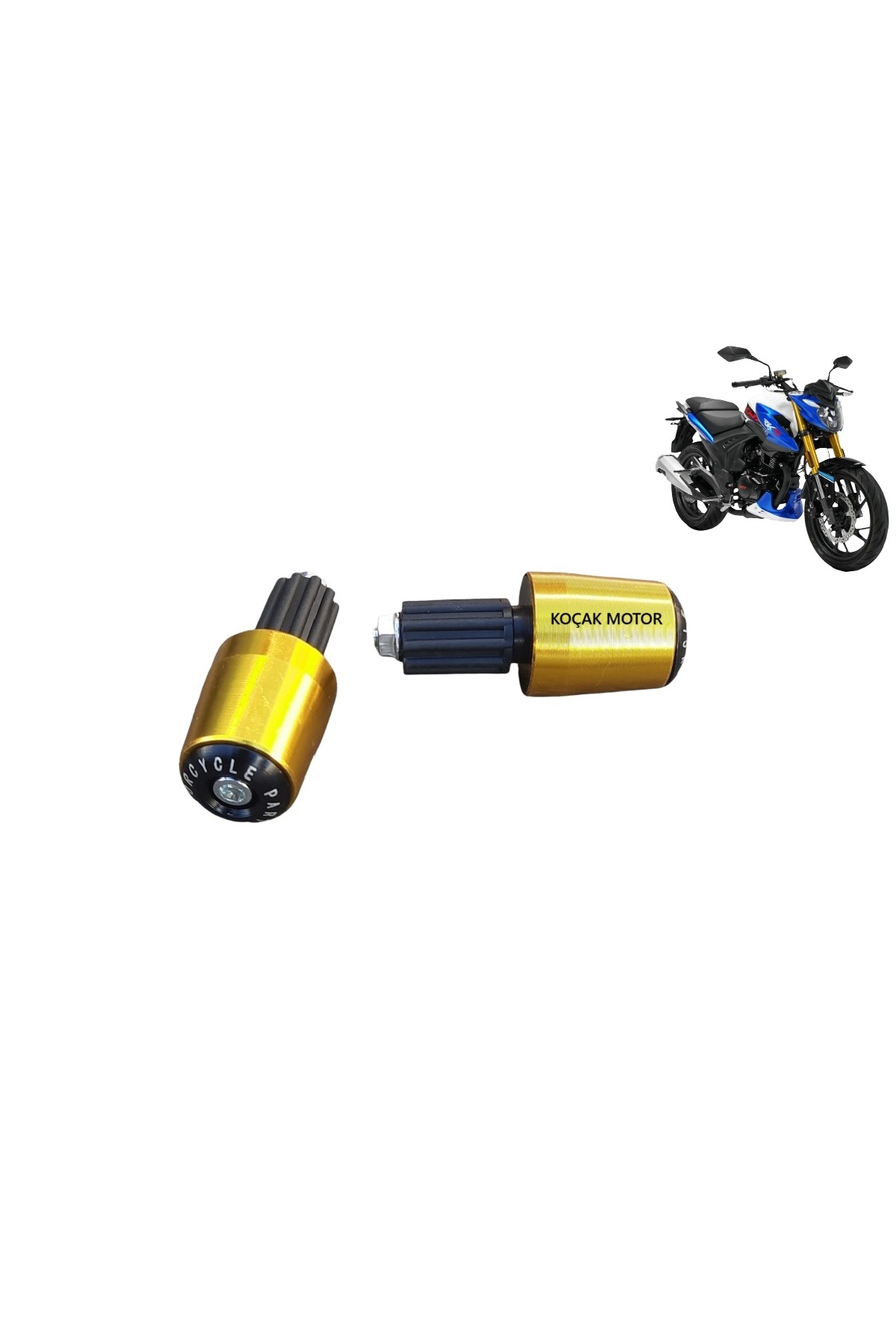 KOÇAK MOTOR Rks TNT202 -UyumluÜrün- Gidon Topuzu Gold Takım