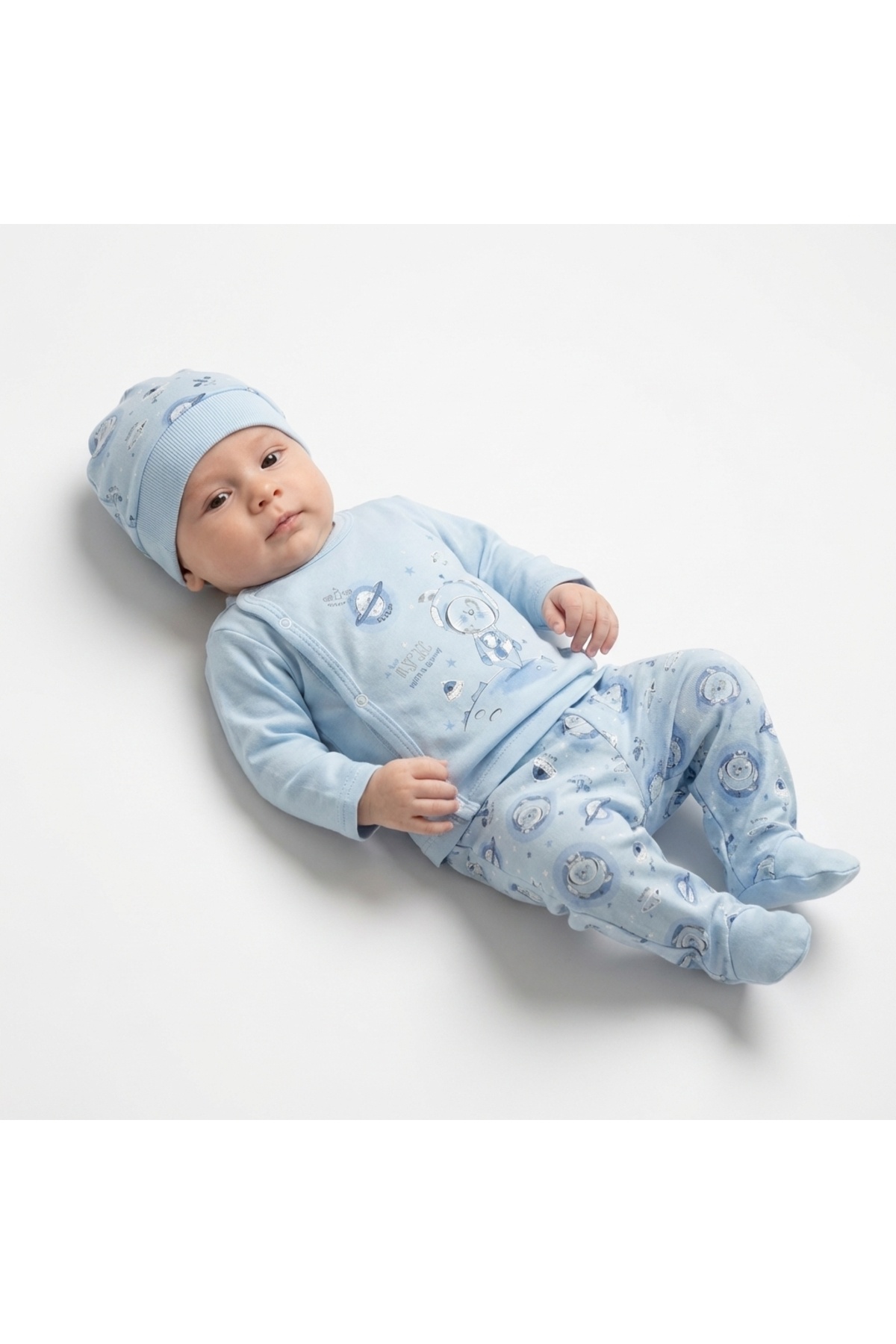artemoris Unisex 0/3 Ay Kendinden Eldivenli Pijama Takımı fotoğrafı 2 (önizleme)