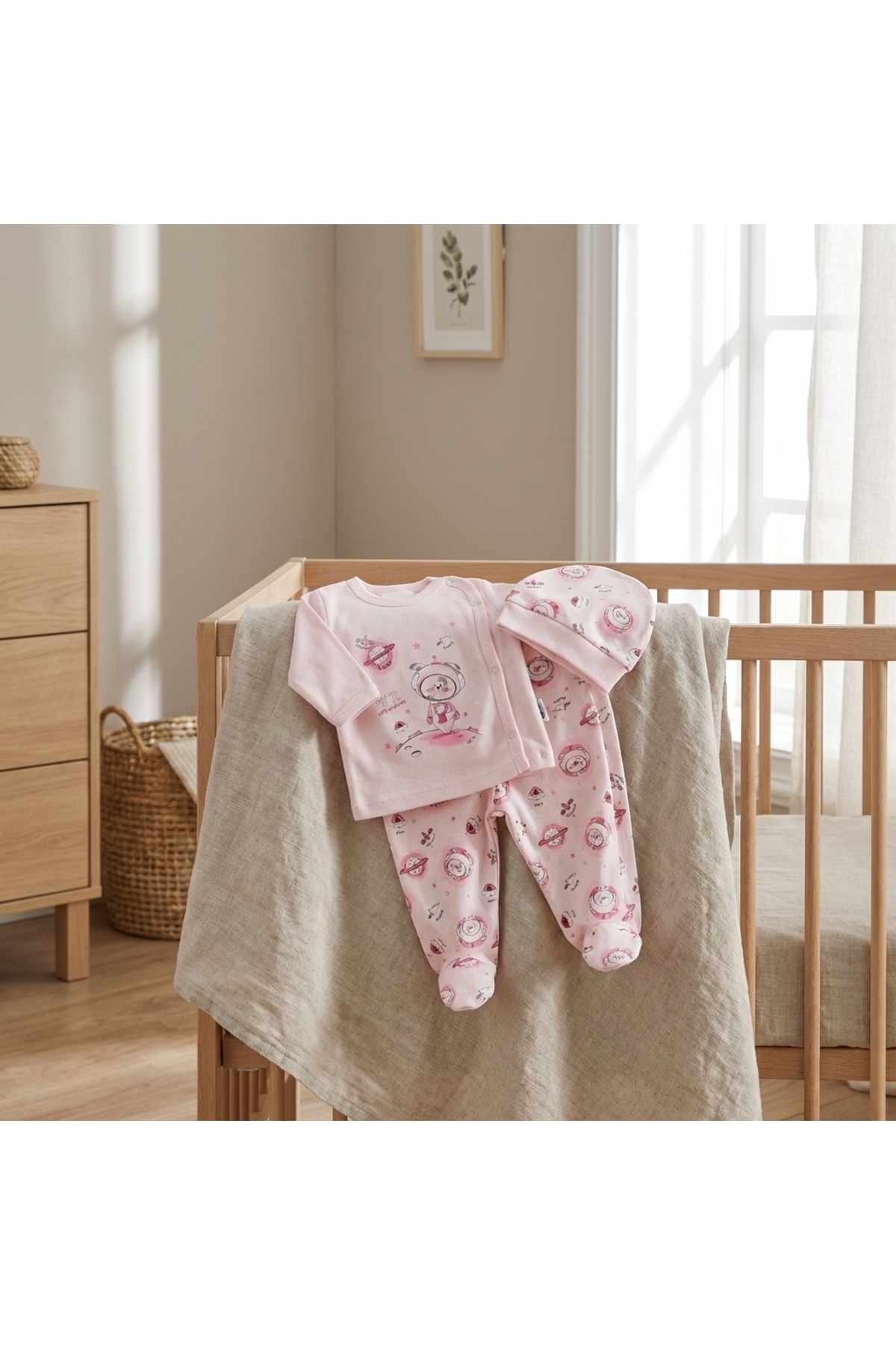 artemoris Unisex 0/3 Ay Kendinden Eldivenli Pijama Takımı fotoğrafı 4 (önizleme)