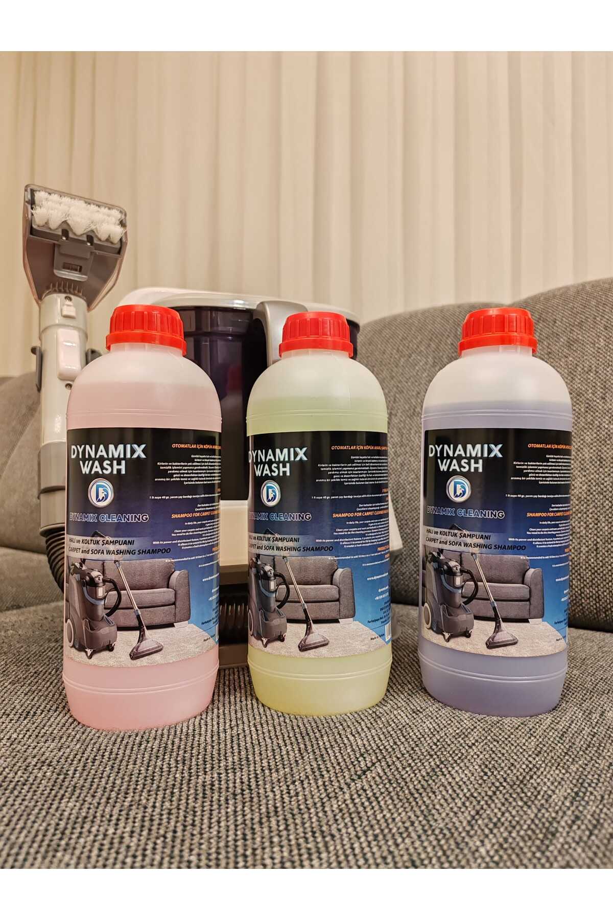 dynamix wash Halı Yıkama Makinesi Şampuanı 3'lü Set Lavanta